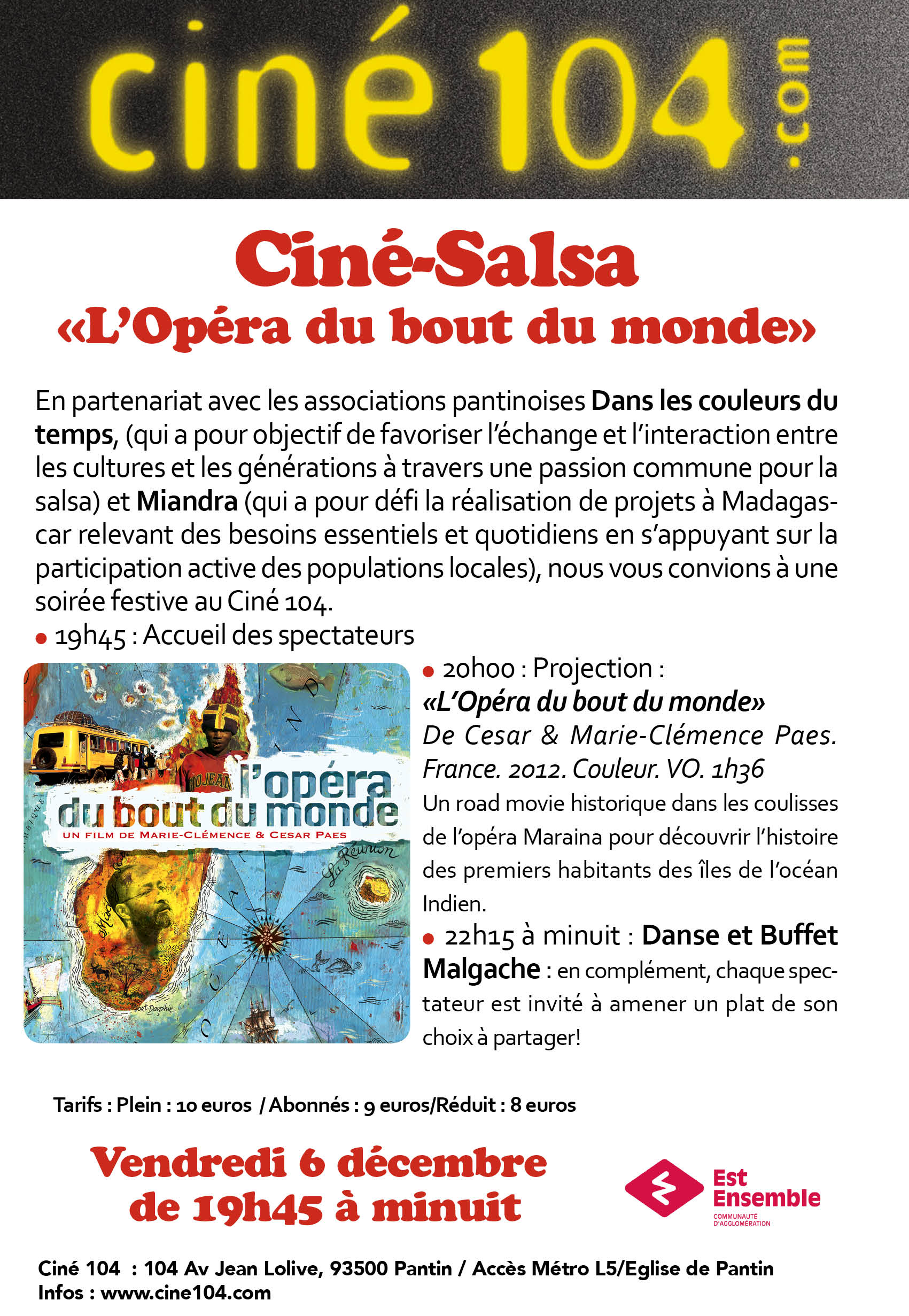 soirée Ciné Salsa le 6 décembre 2013